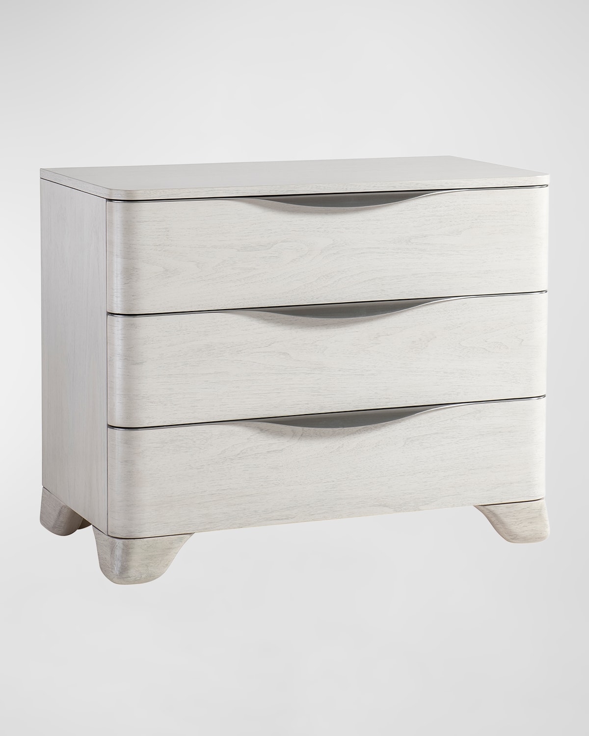 Shop Bernhardt Sereno 3-drawer Nightstand In Off White