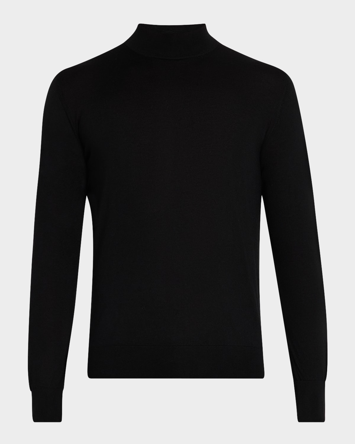 Men's Cashmere and Silk Mock Neck Sweater
