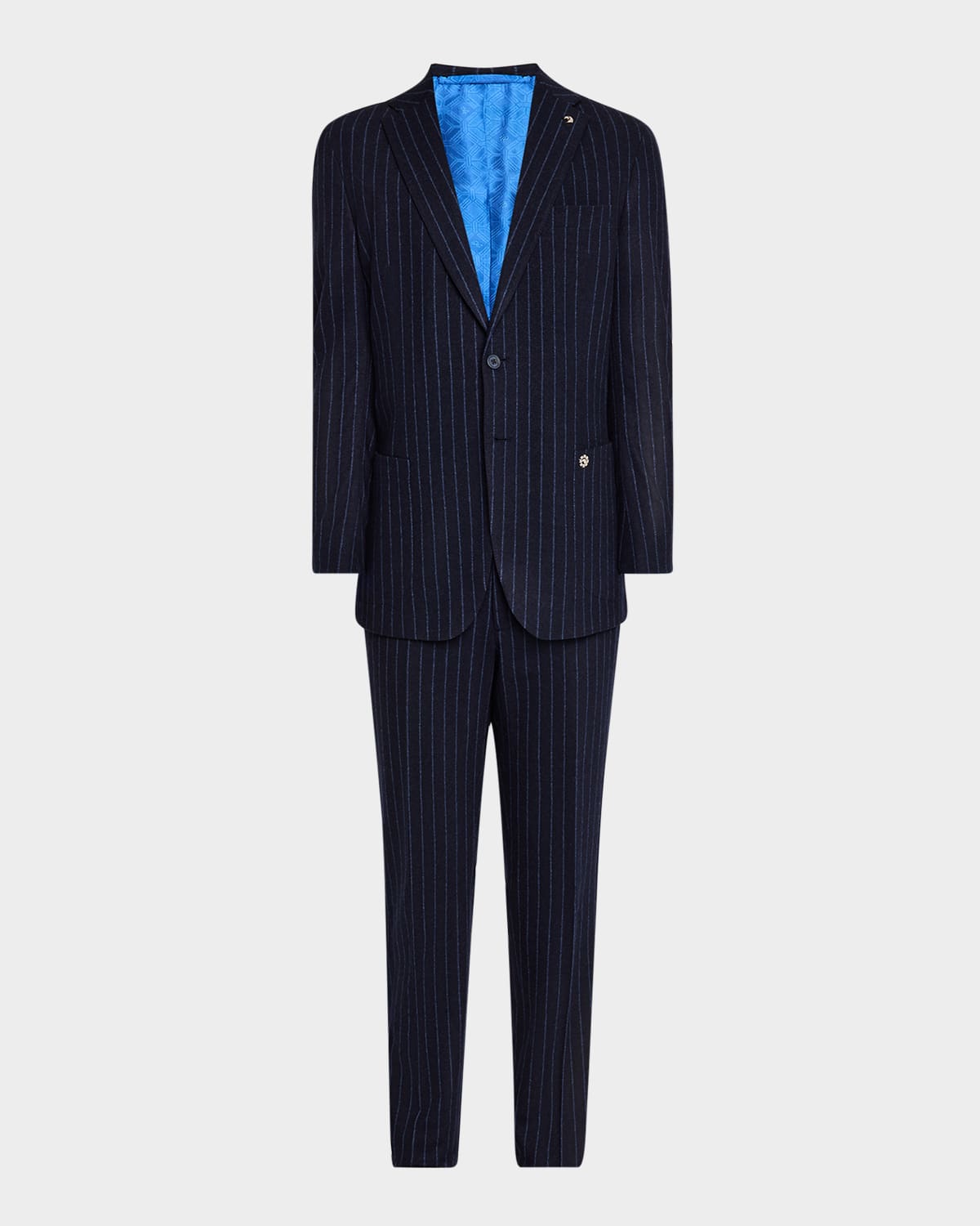 Men's Wool Stripe Jersey Suit