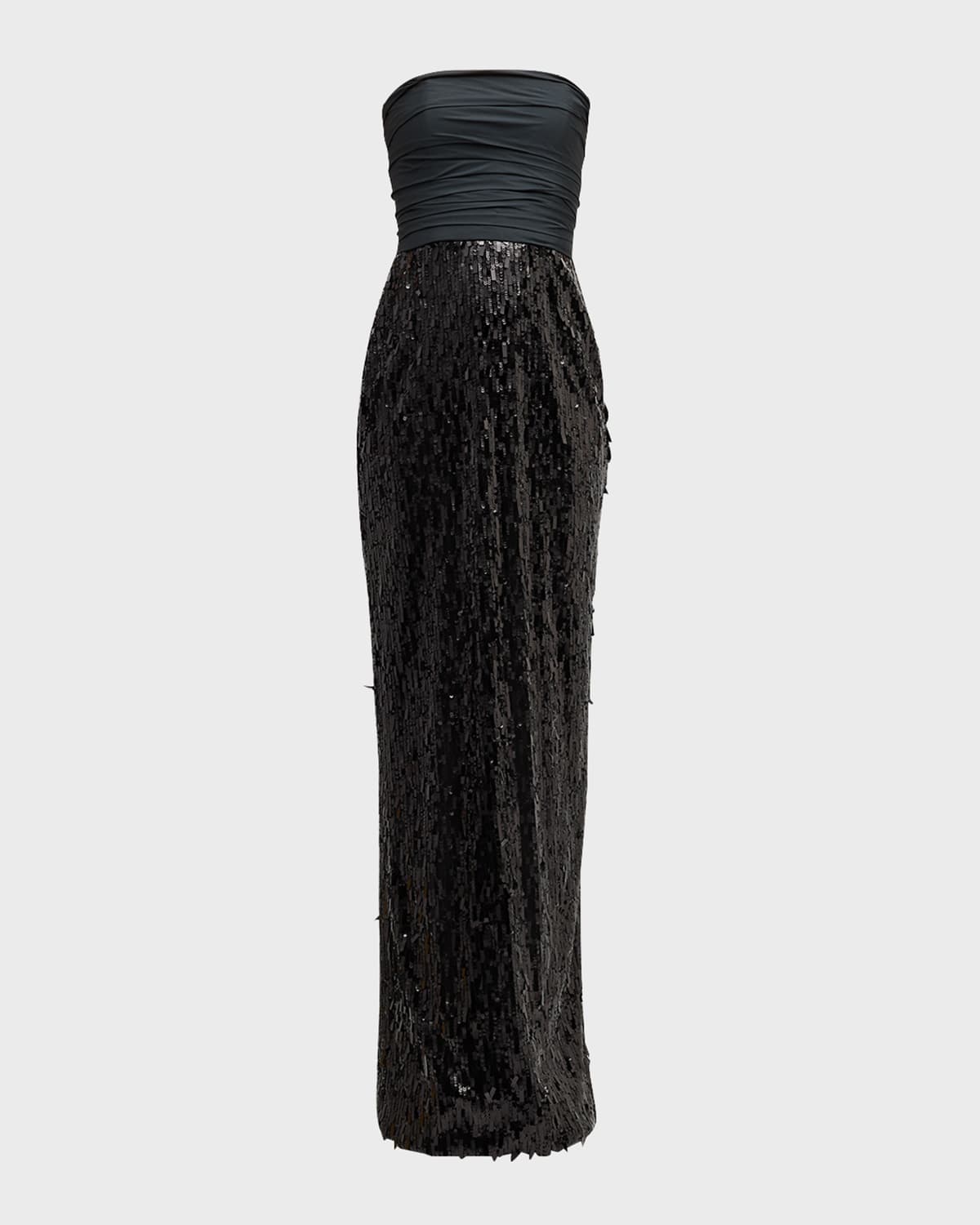 Strapless Sequin Gown