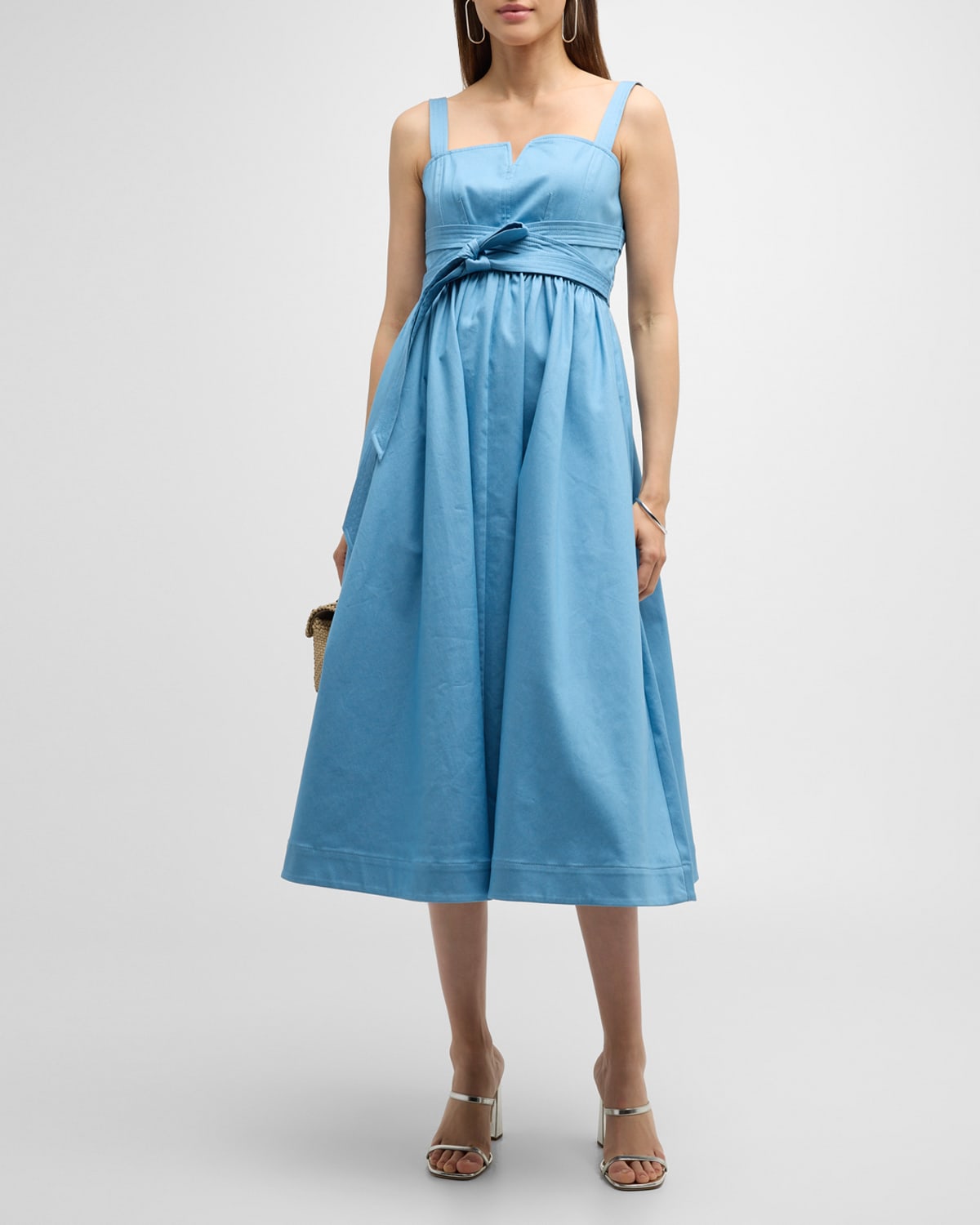 Shop Cinq À Sept Cornelia Denim Dress In Blissful Blue