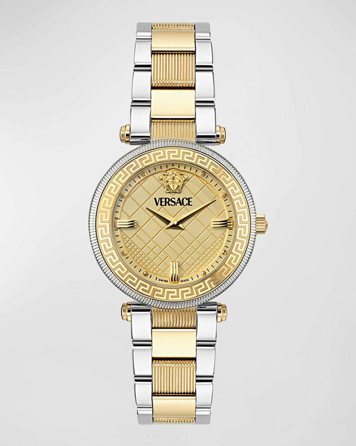 Shop Versace 35mm  Reve Watch With Bracelet Strap, Two Tone