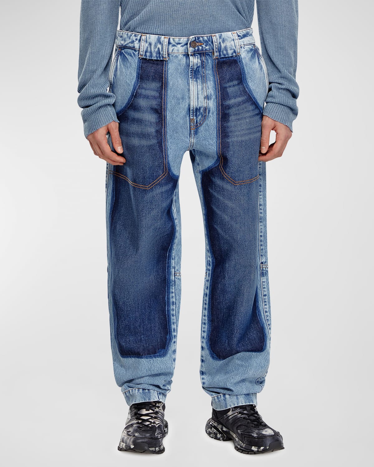 Shop Diesel Men's D-p-5-d 0ghaw Tapered Jeans In Denim