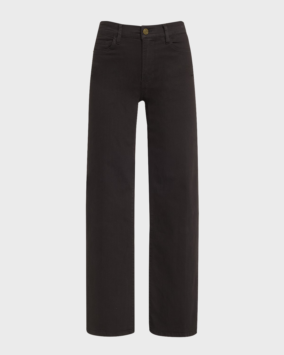 Frame Le Slim Palazzo High Waist Wide Leg Jeans In Black