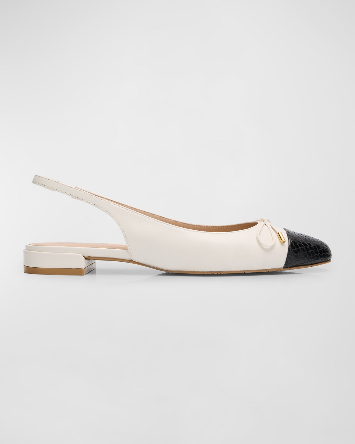 Sleek Bicolor Slingback Ballerina Flats