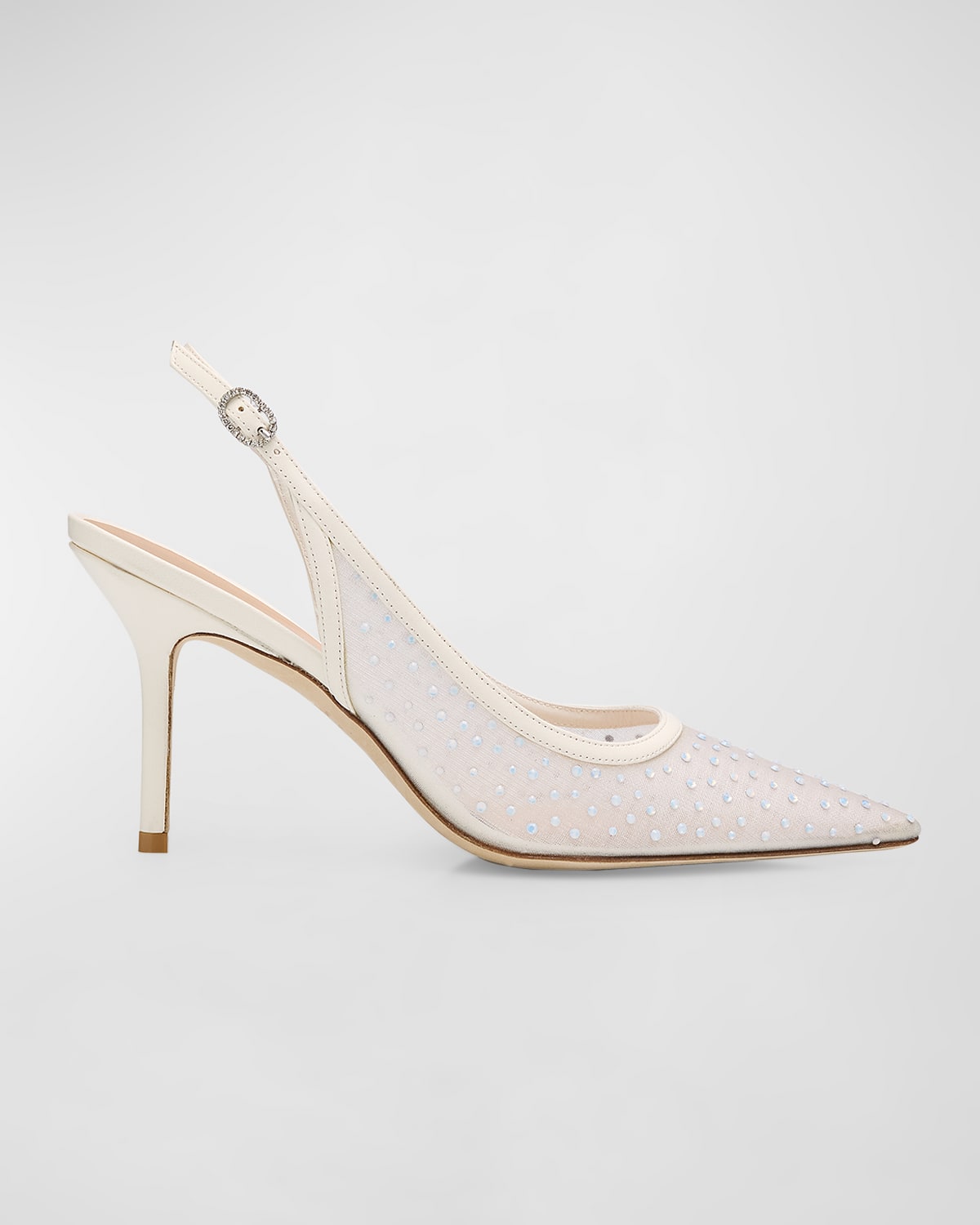 Emilia Crystal Mesh Slingback Pumps