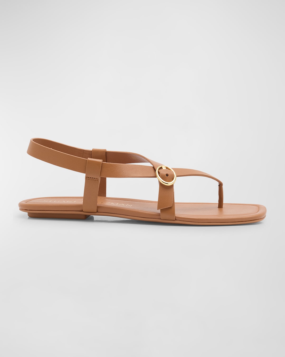 Stuart Weitzman Benni Leather Sandals In Tan