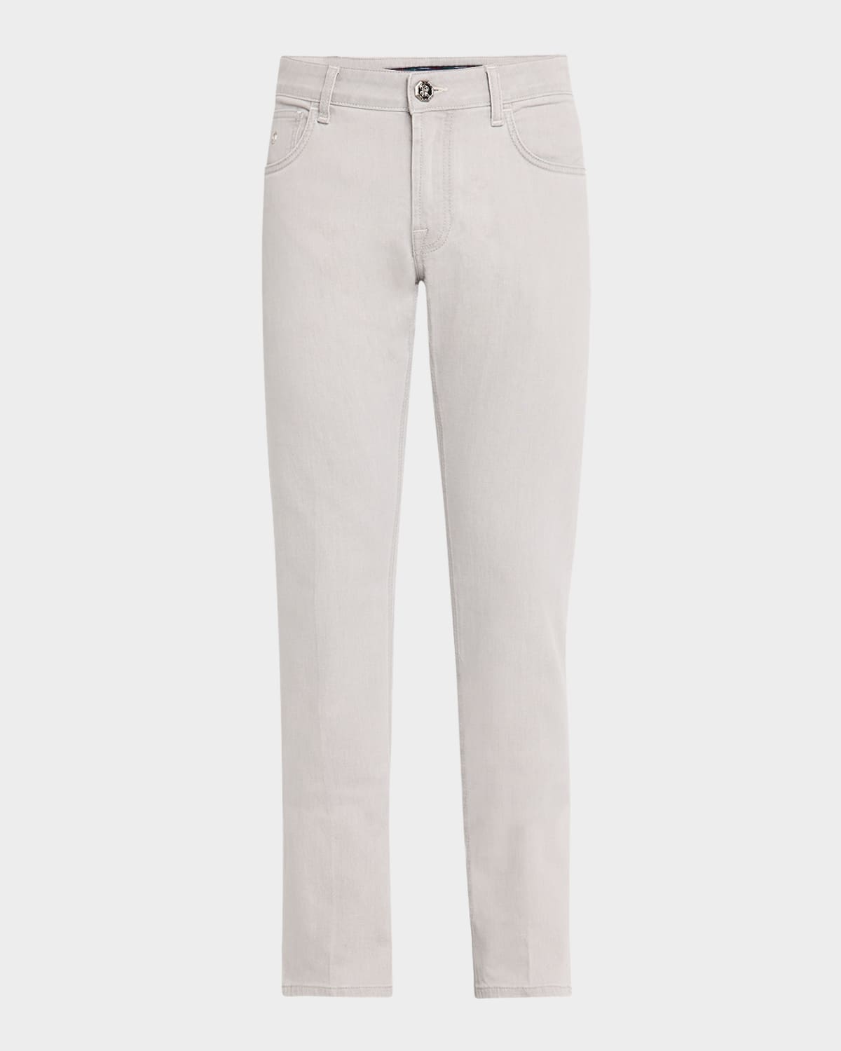 Men's Stone-Washed Denim Five-Pocket Pants
