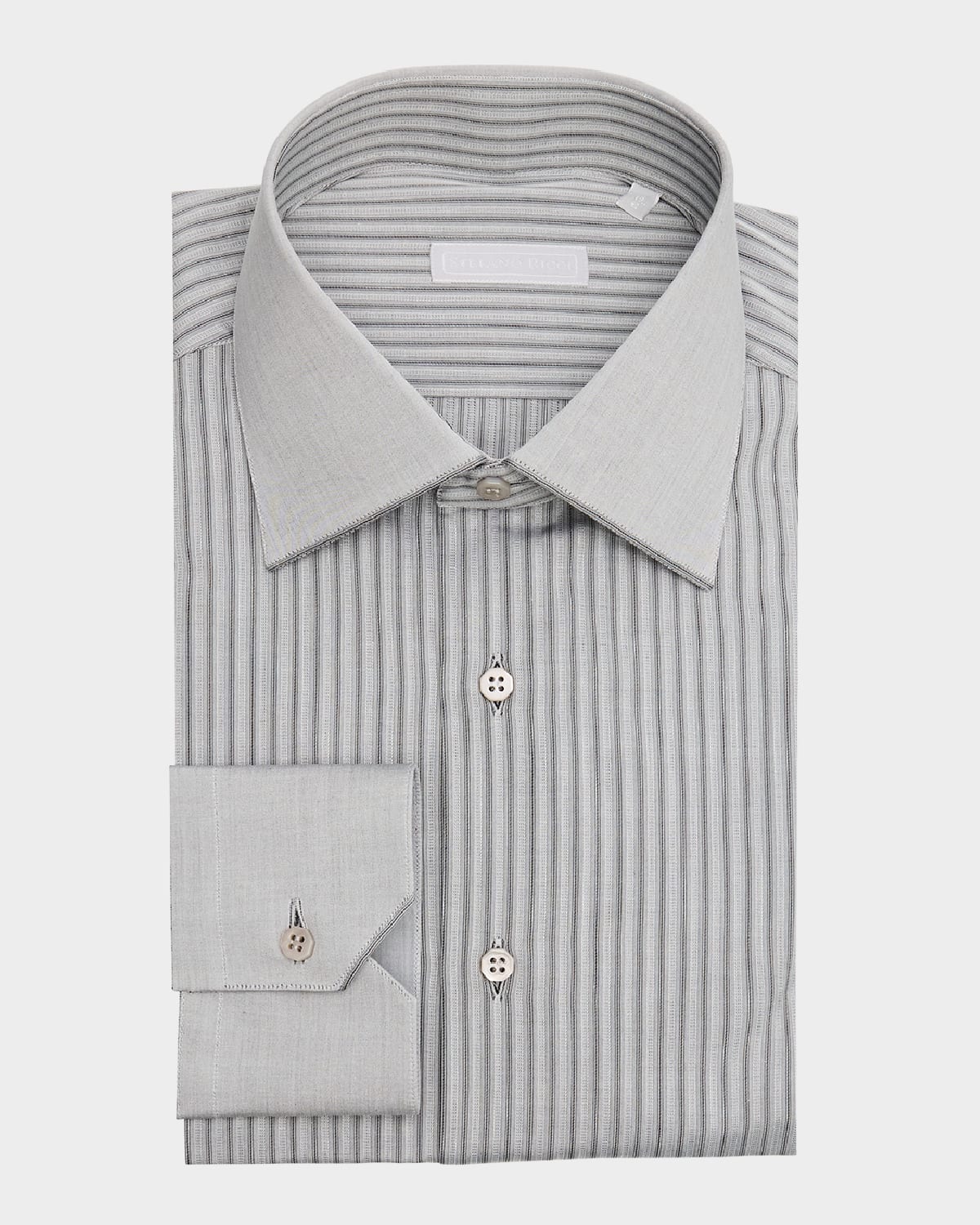Men's Cotton Tonal Stripe Dress Shirt