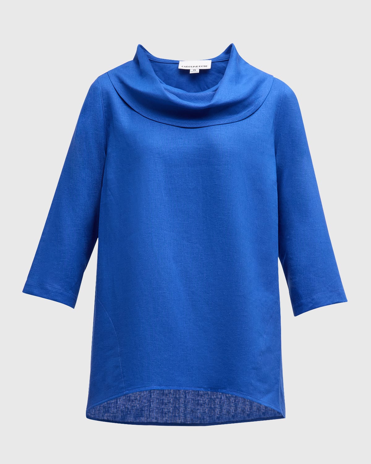 Caroline Rose 3/4-sleeve Cowl-neck Tunic In Marine