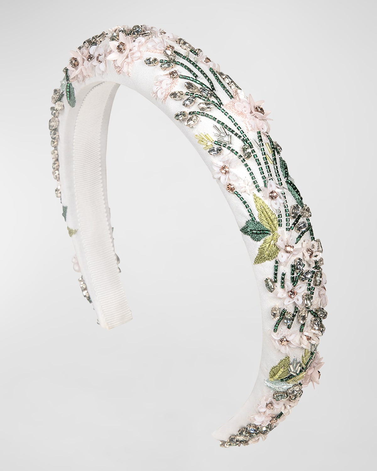 Shop Jennifer Behr Brenley Beaded Floral Headband In Garden