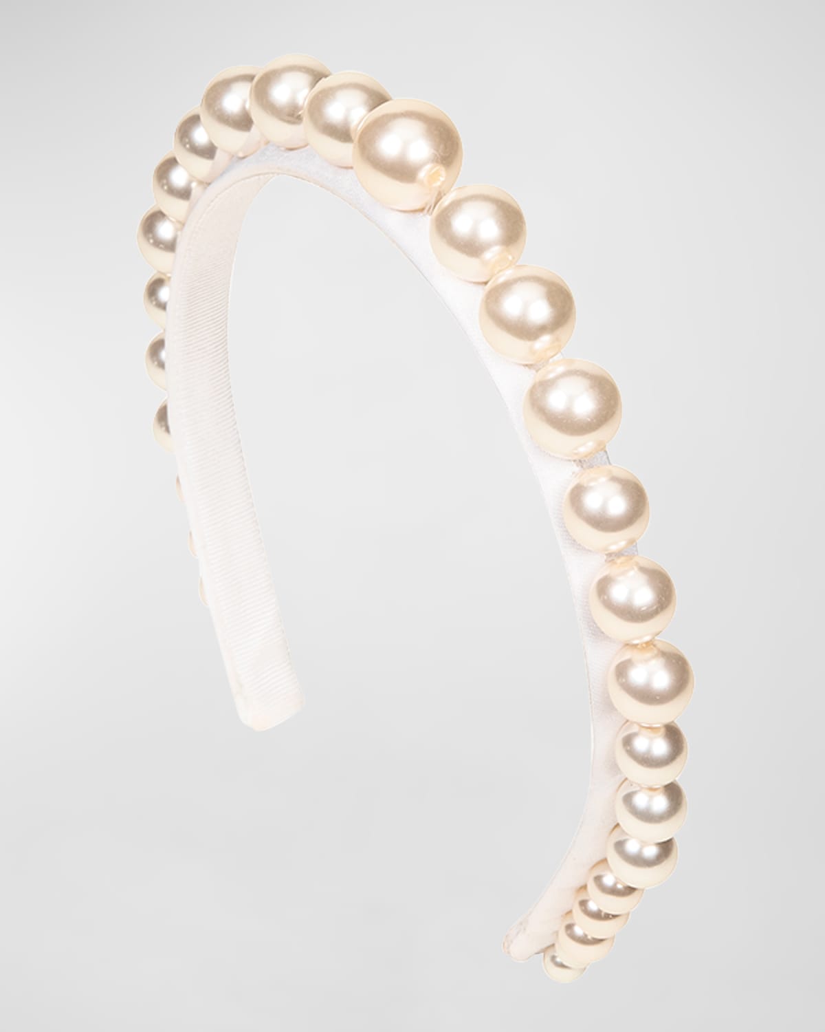 Jennifer Behr Perlina Pearly Headband In Pearl