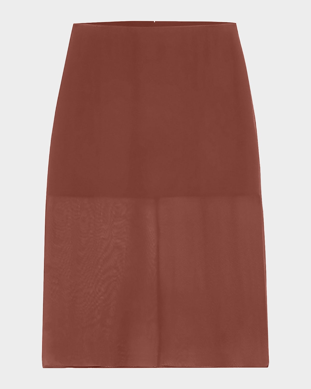 Sheer Chiffon Midi Pencil Skirt