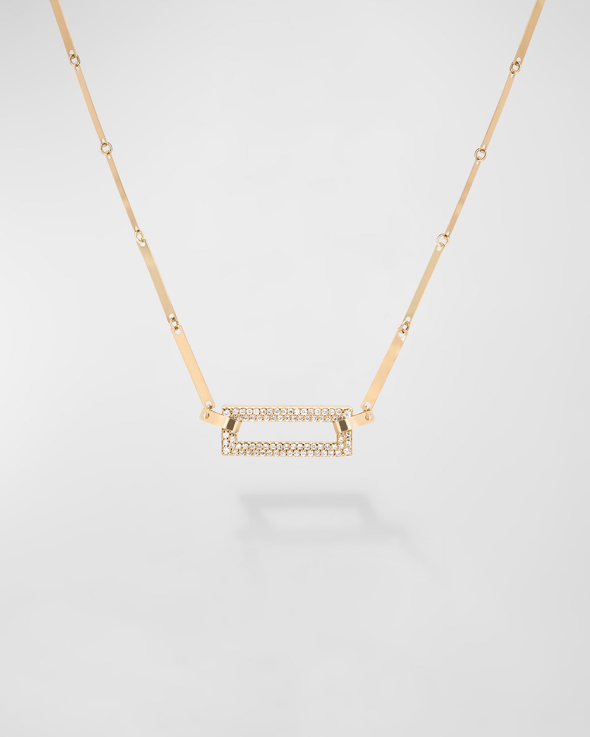 Flawless Open Tag Pendant On Laser Rectangle Chain