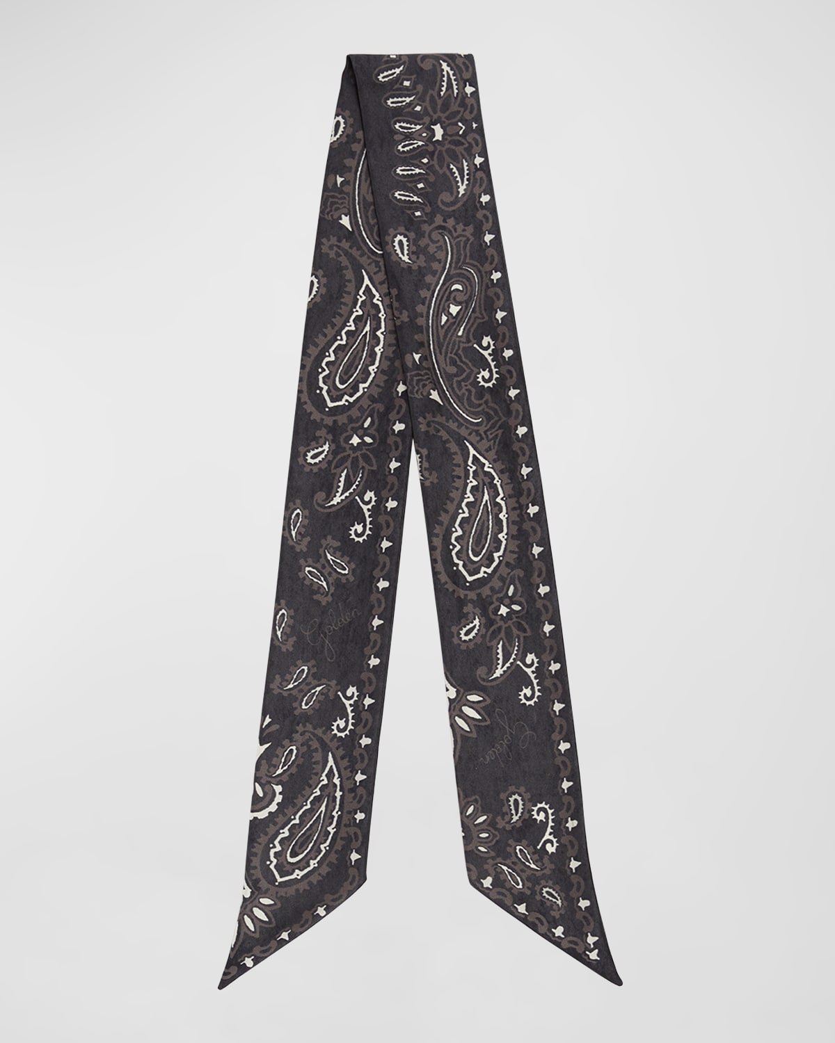 Shop Golden Goose Journey Paisley Silk Twill Scarf In Black