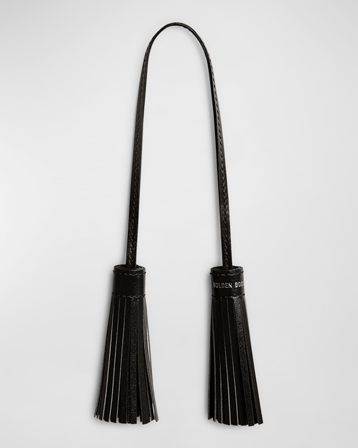 Golden Goose Leather Tassel Charm In Black