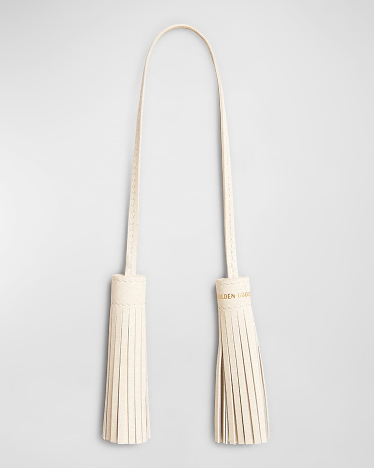 Golden Goose Leather Tassel Charm In Butter