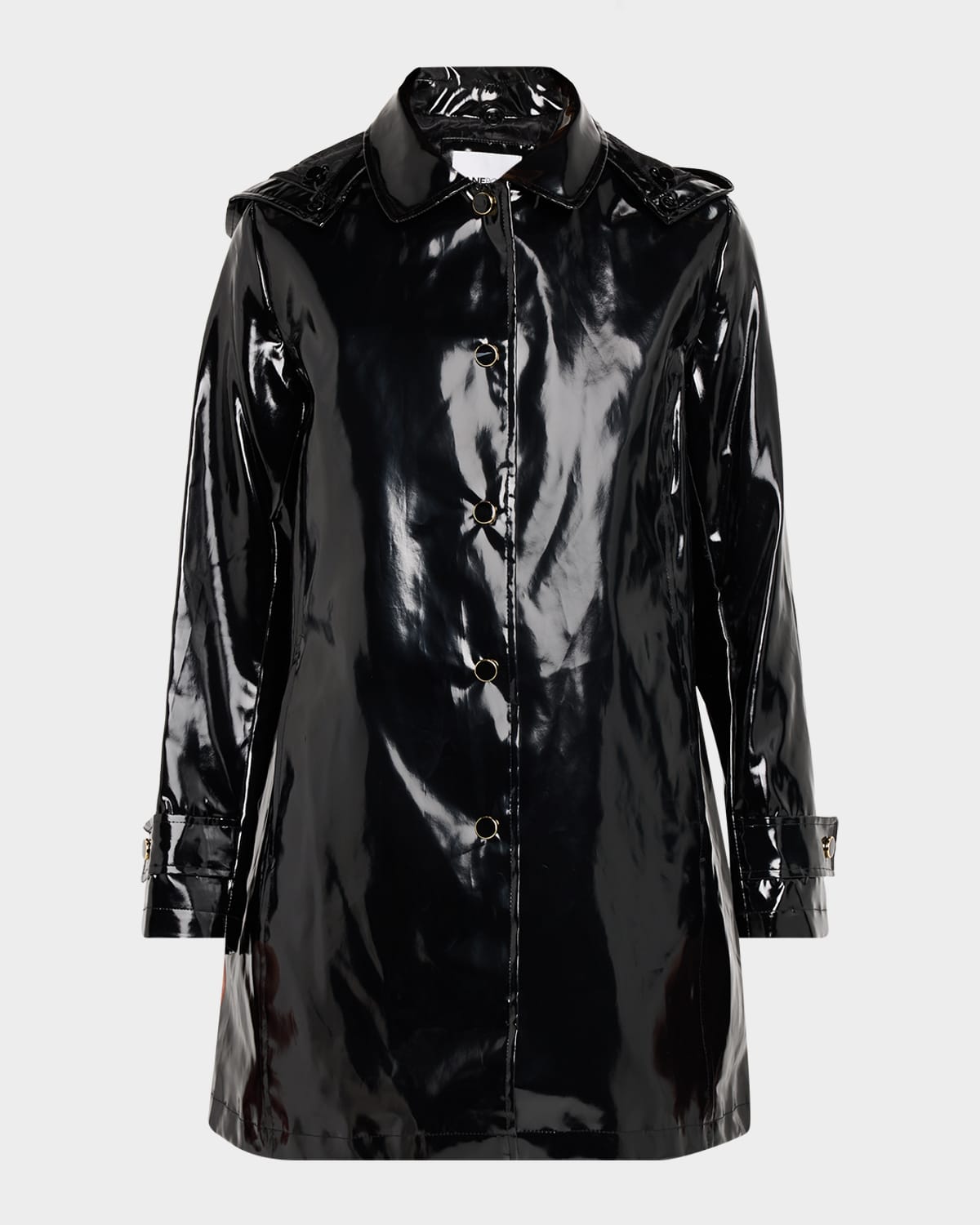 Jane Post Iconic Princess Slicker Rain Jacket In Black