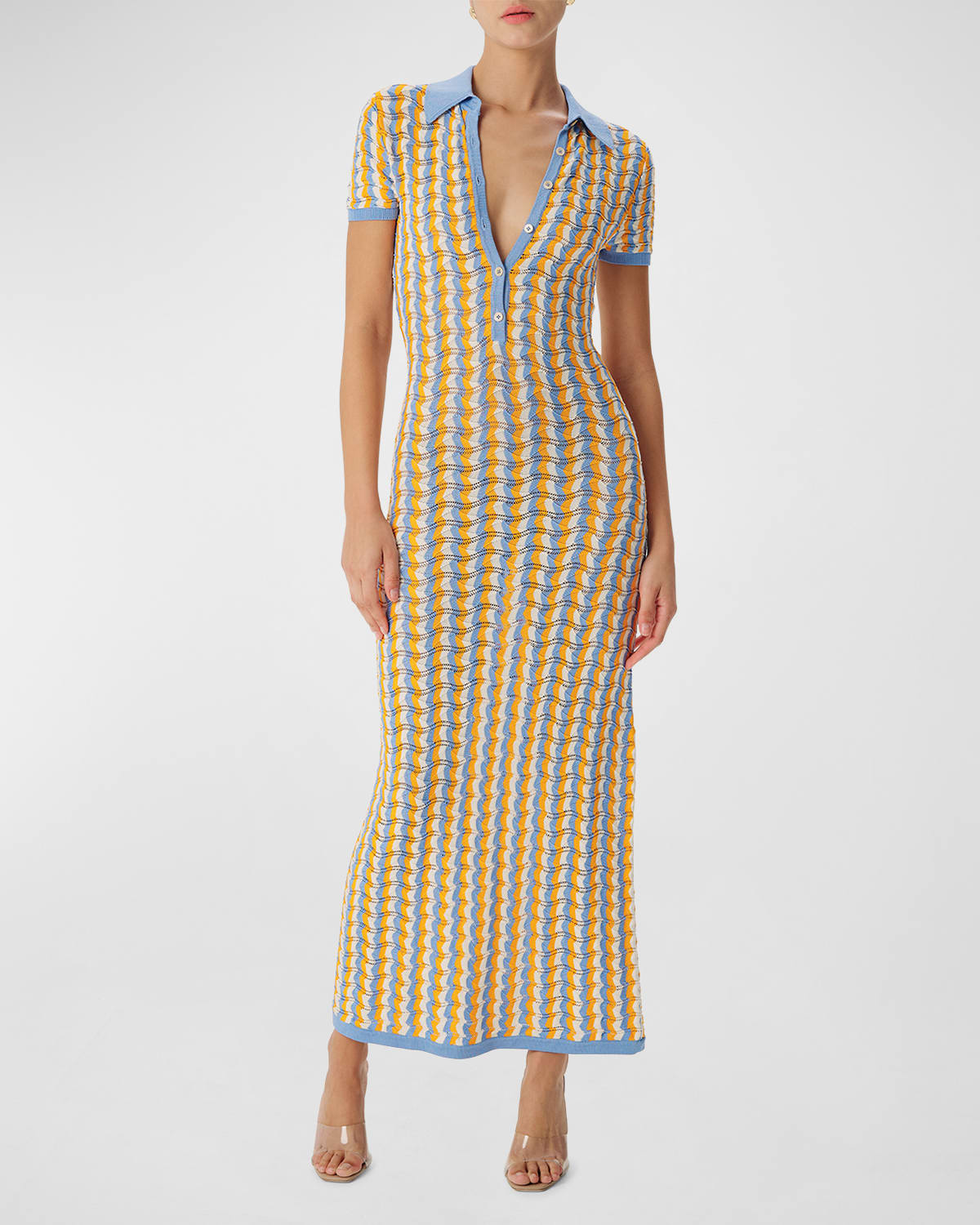 Quinlan Short-Sleeve Knit Midi Dress