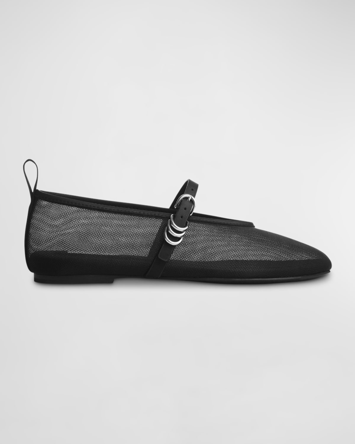 Rag & Bone Spire Mesh Mary Jane Ballerina Flats In Black