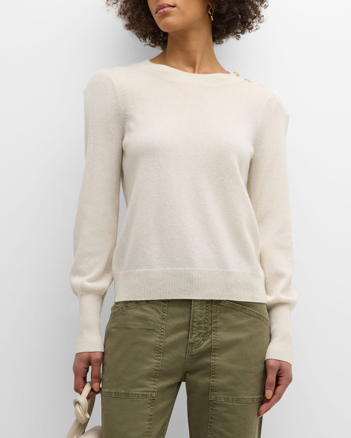 Shop Veronica Beard Nelia Cashmere Sweater In Ivory