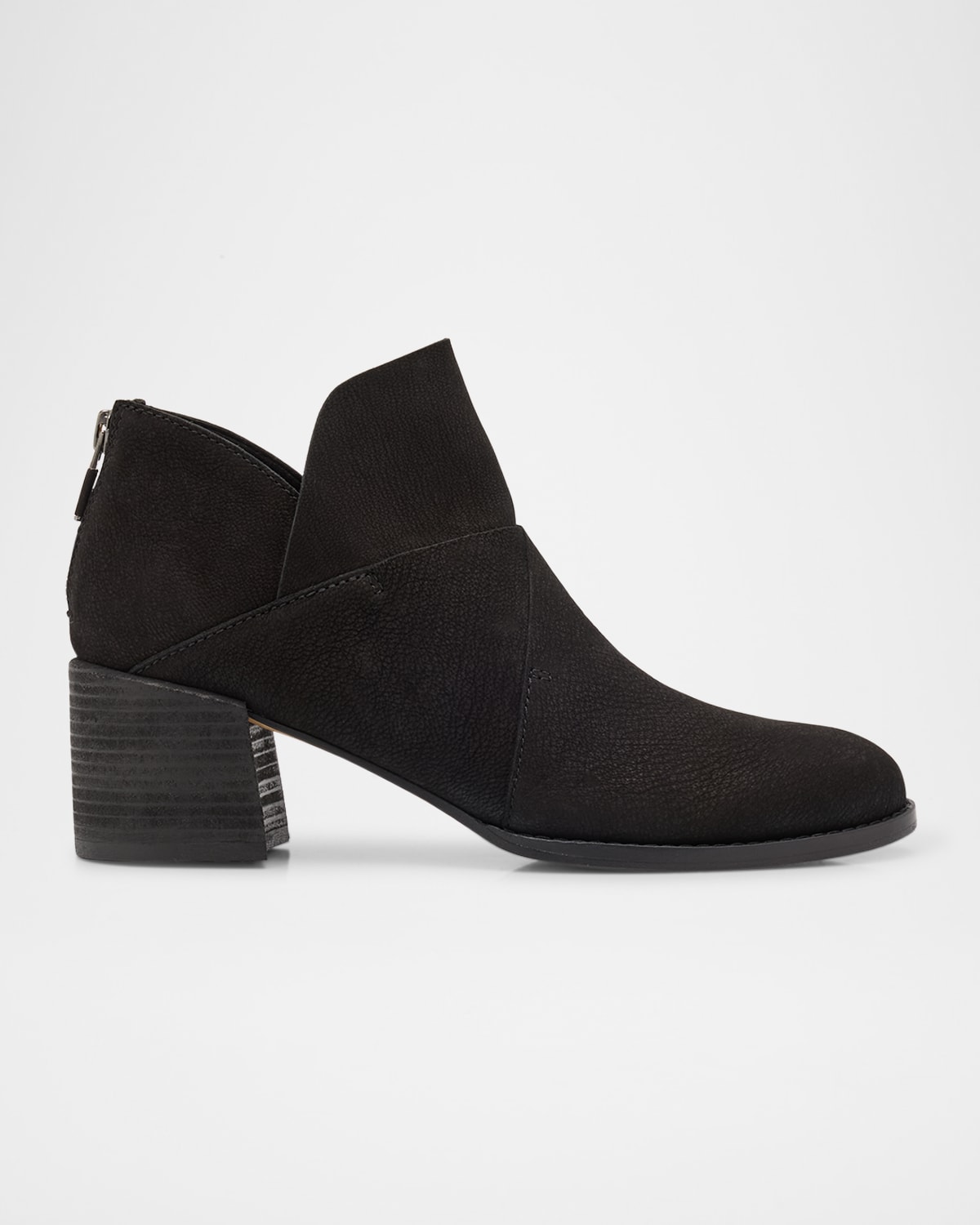 Leather Zip Ankle Booties