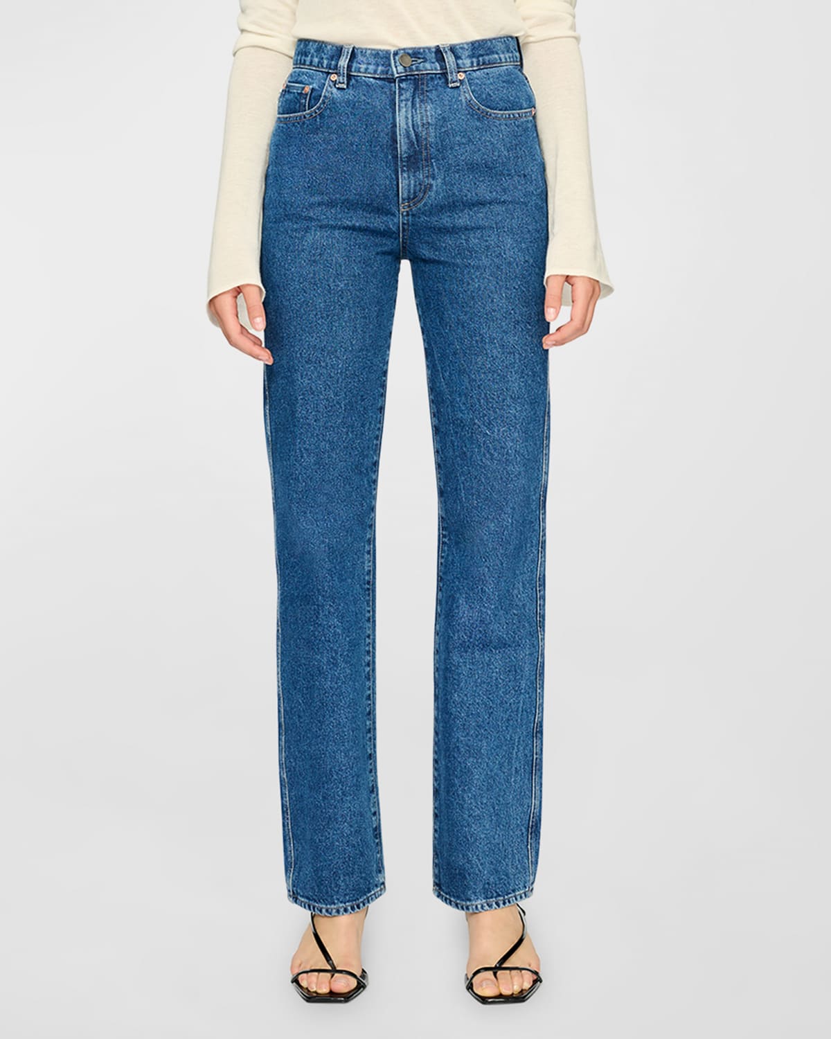 Shop Dl1961 Demie Straight High Rise Jeans In North Beach