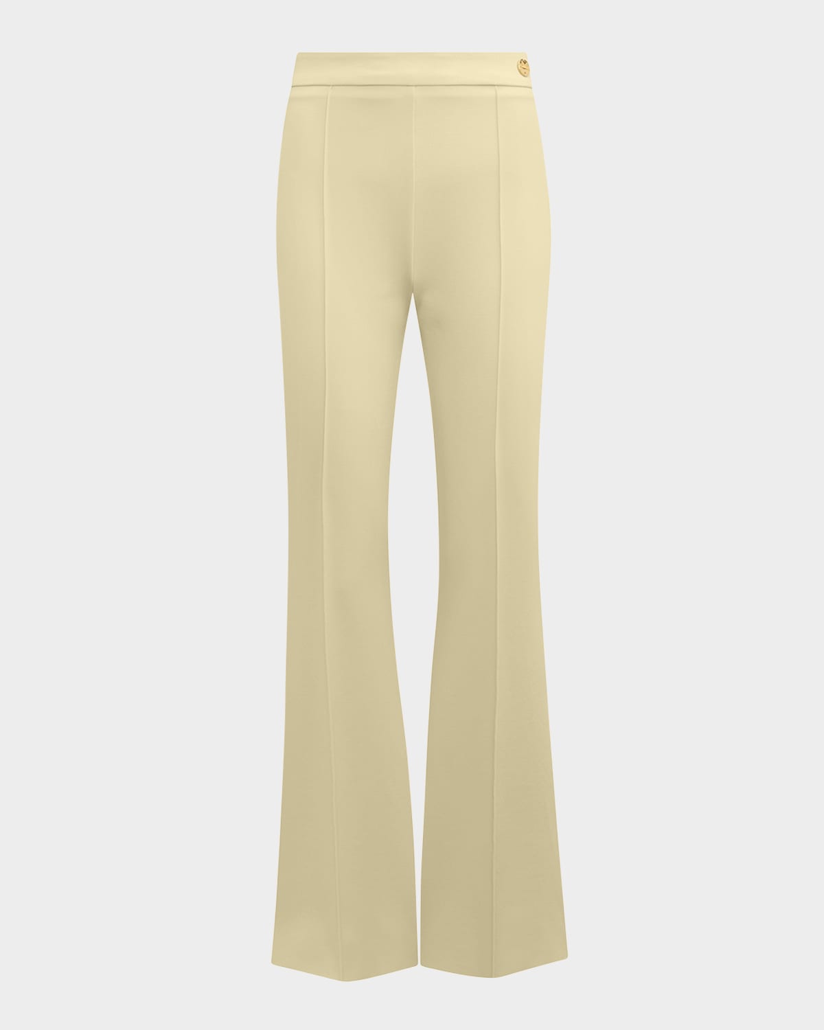 Lola Cropped Pintuck Flare-Leg Pants