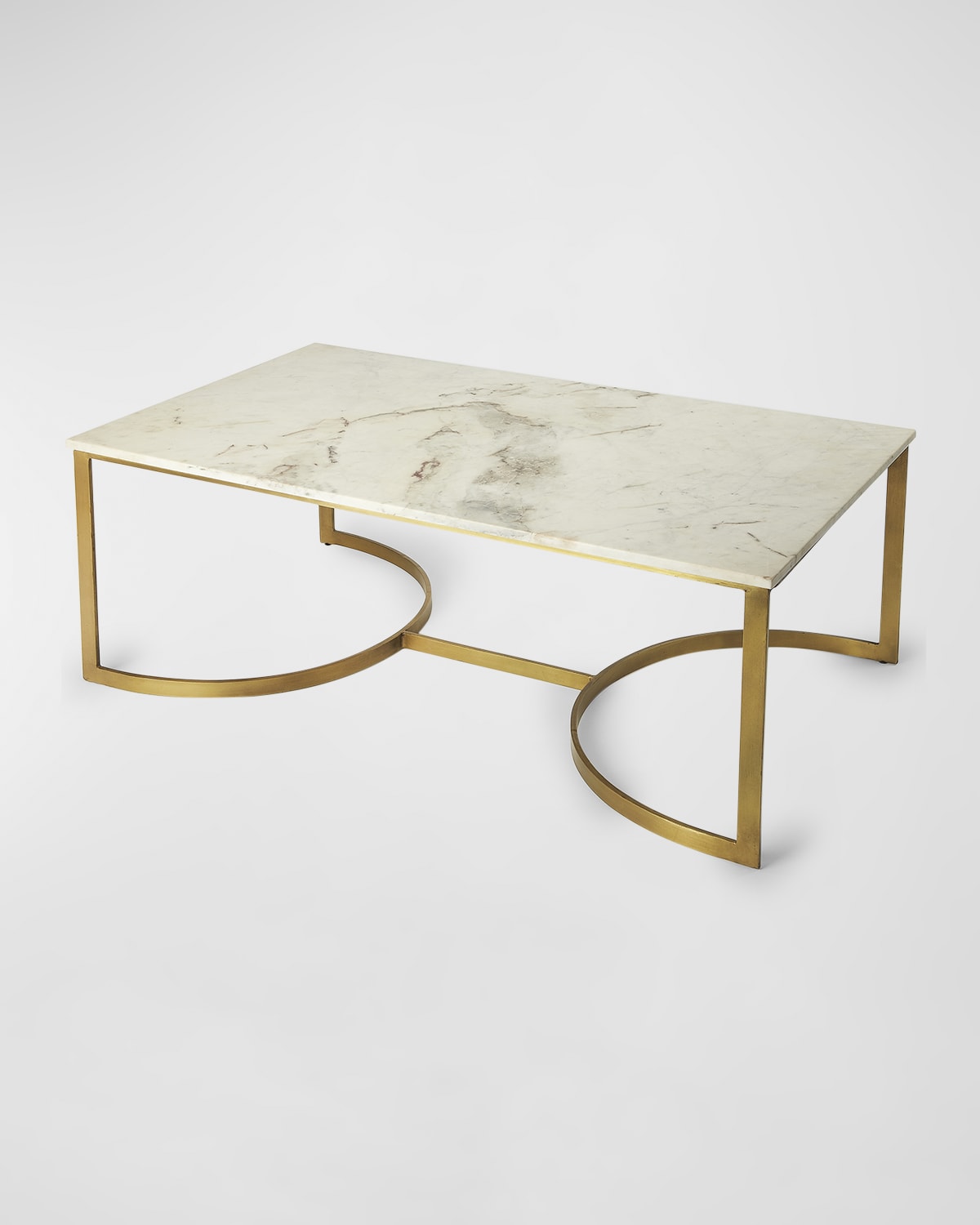 Shop Butler Specialty Co Corsini Coffee Table In Gold, White