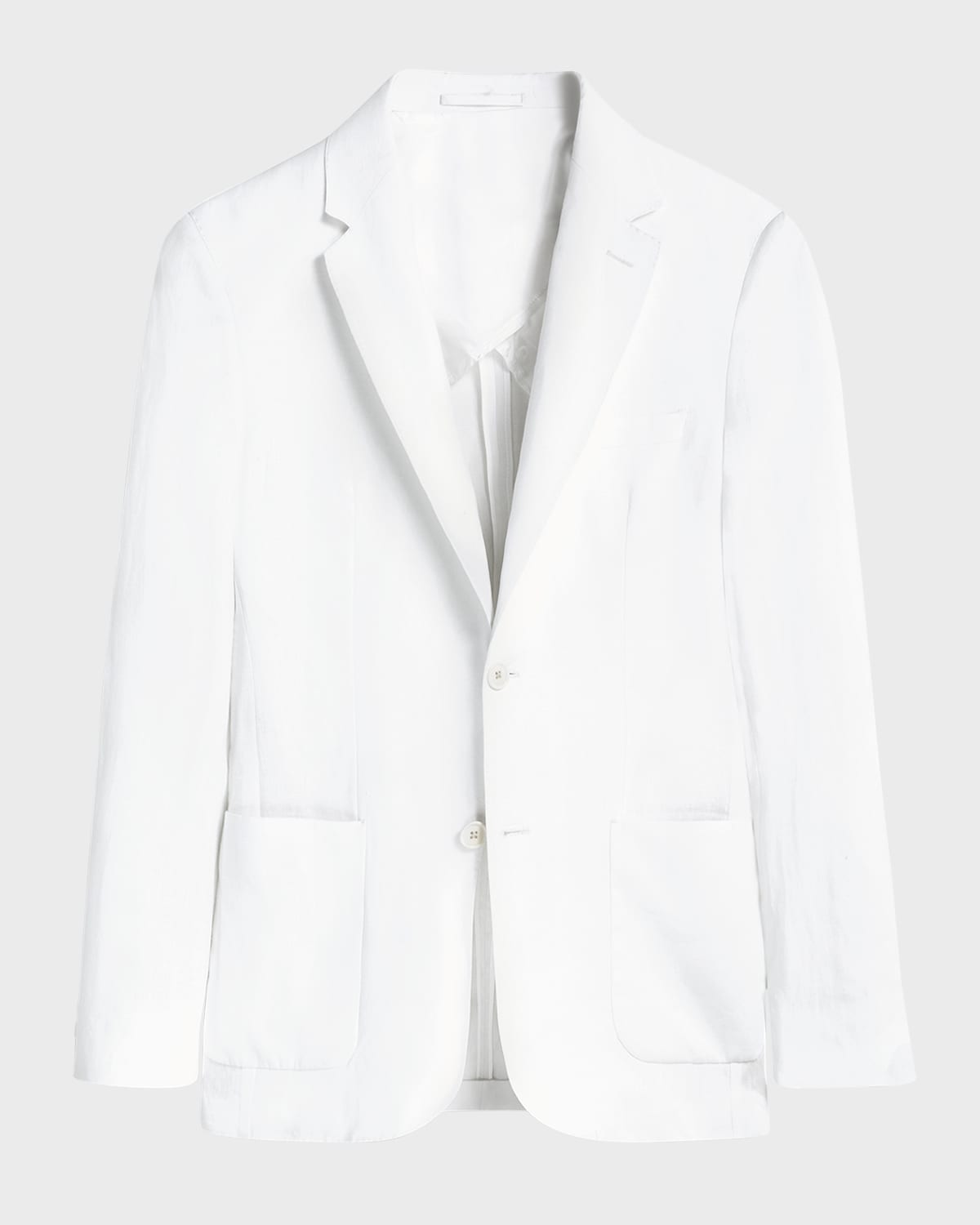 Bugatchi Men's Linen Single-breasted Blazer Jacket In Chalk
