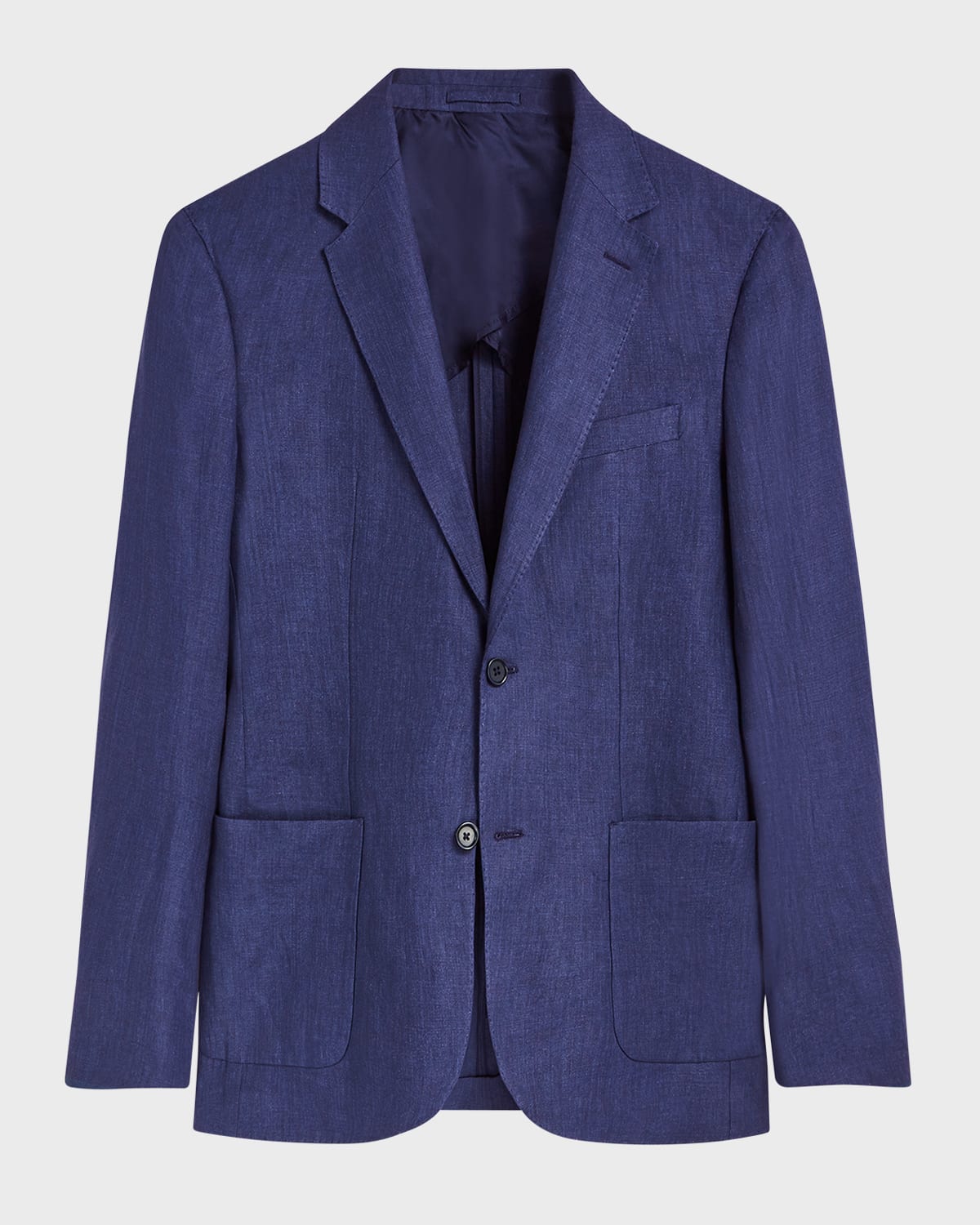 BUGATCHI MEN'S LINEN SINGLE-BREASTED BLAZER JACKET