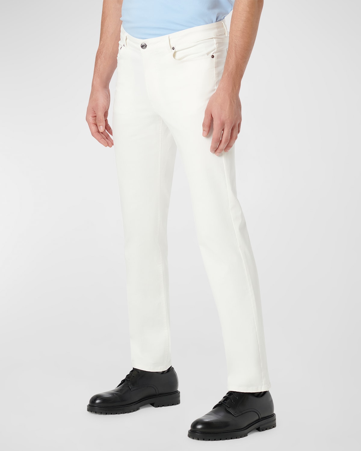 Bugatchi Men's Five-pocket Slim Fit Pants In White