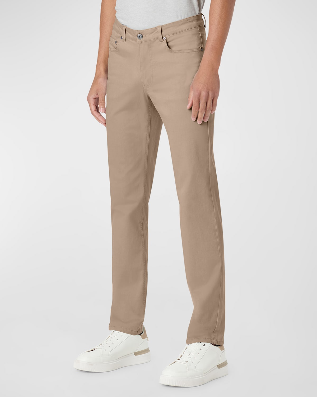 Shop Bugatchi Men's Five-pocket Slim Fit Pants In Beige