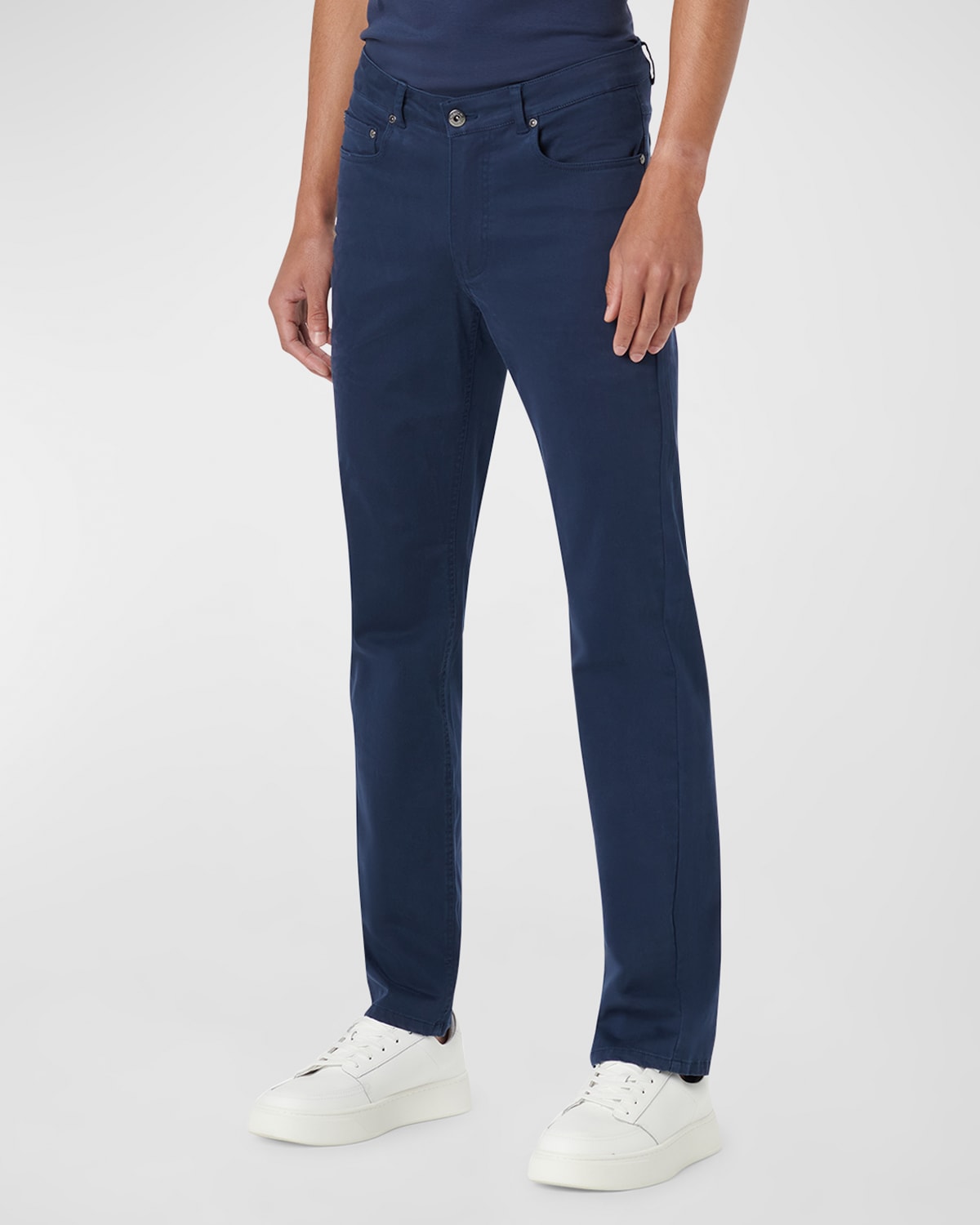 Bugatchi Men's Five-pocket Slim Fit Pants In Blue