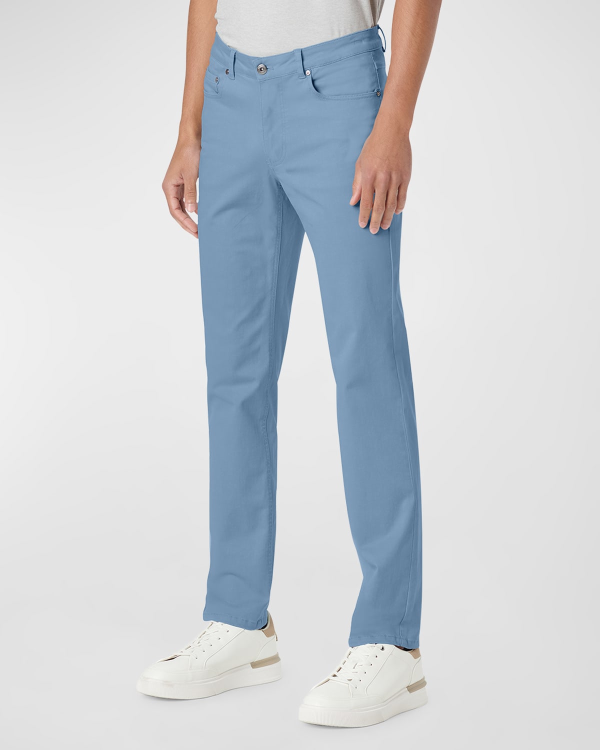 Shop Bugatchi Men's Five-pocket Slim Fit Pants In Air Blue