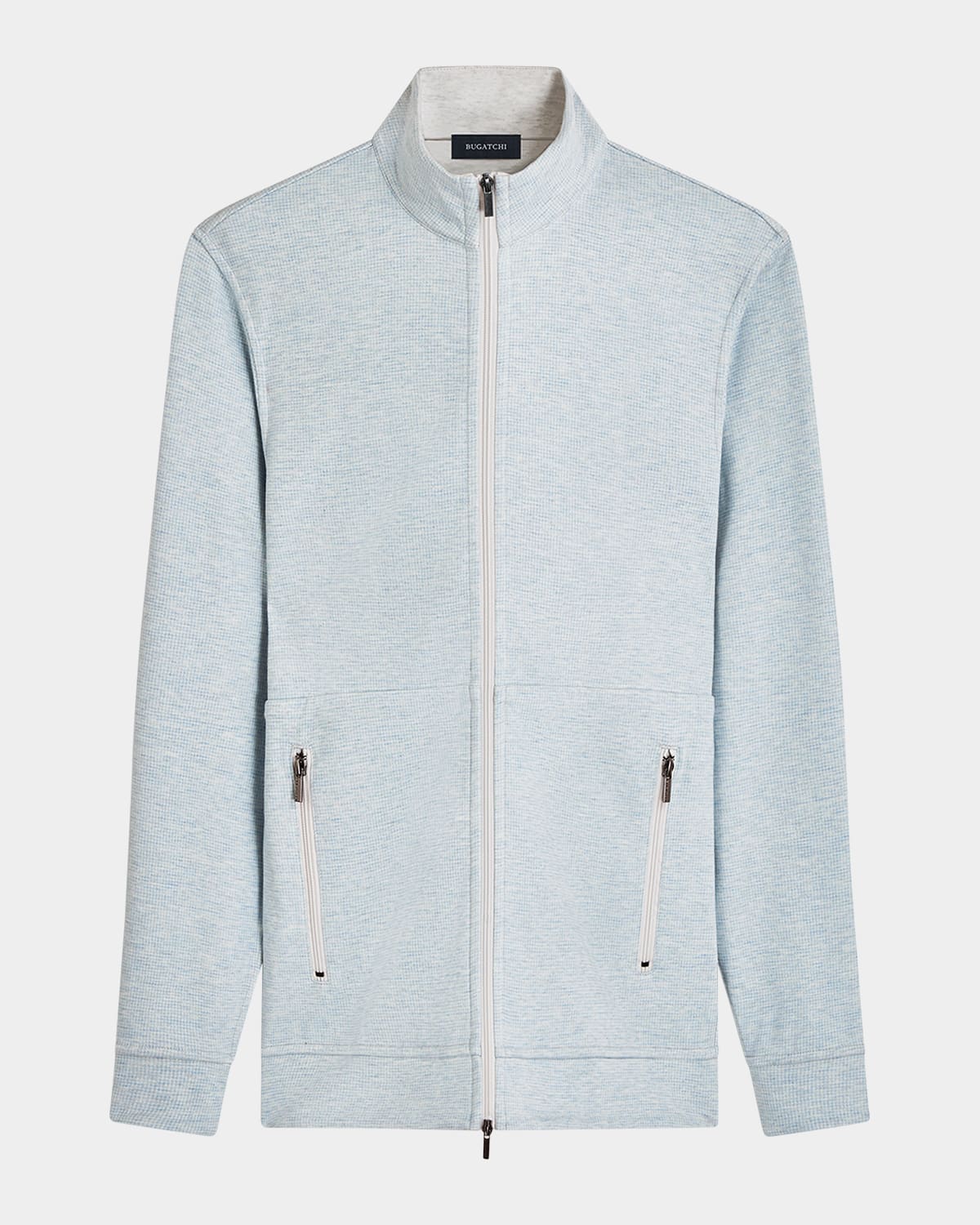 Bugatchi Reversible Knit Jacket In Chalk