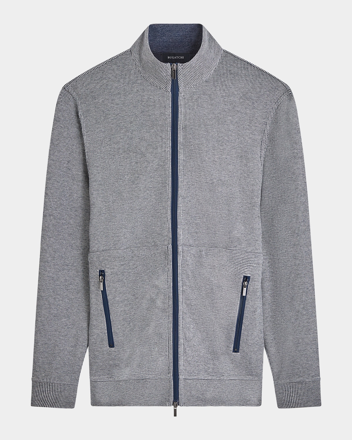 Bugatchi Reversible Knit Jacket In Navy