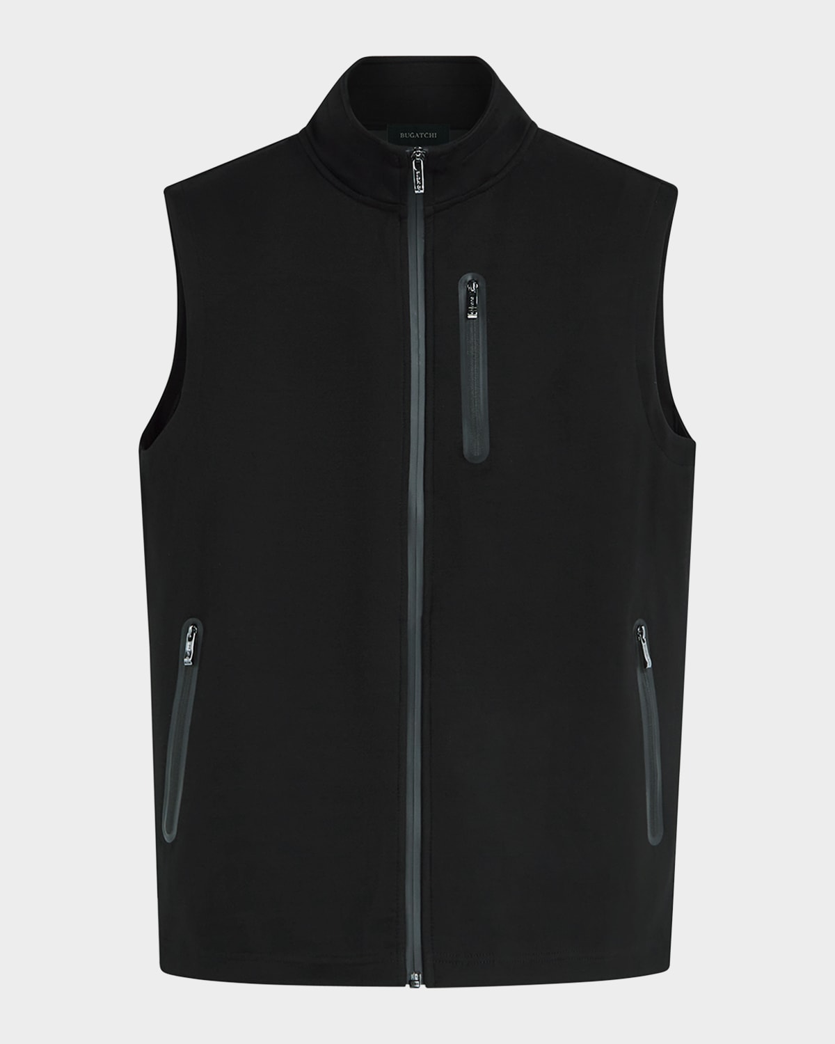 Bugatchi Men's Zip Knit Waistcoat In Black