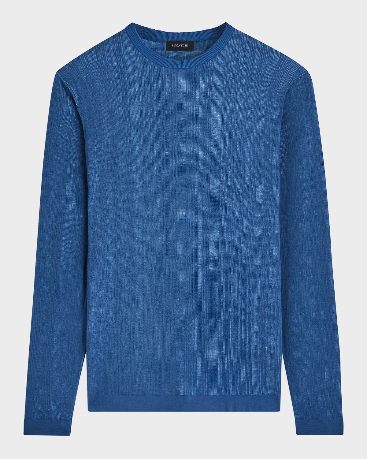 Shop Bugatchi Men's Cotton-silk Crewneck Sweater In Slate