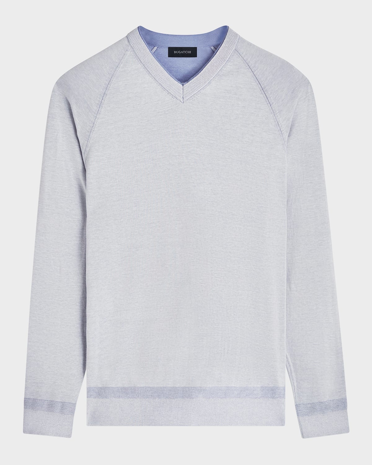 Men's Cotton-Silk V-Neck Sweater