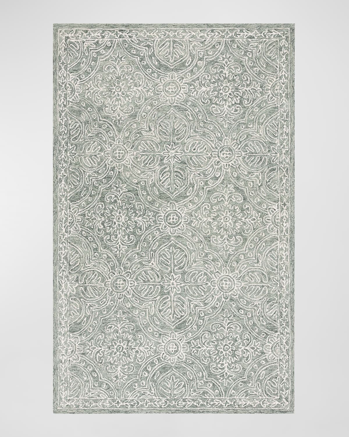 Ralph Lauren Etienne Hand-tufted Rug, 6' X 9' In Sage, Ivory