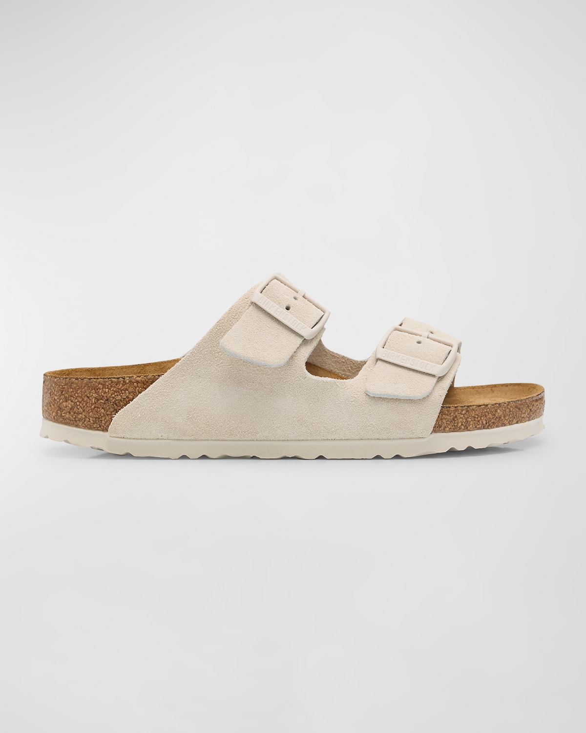 Arizona Suede Dual-Buckle Slide Sandals