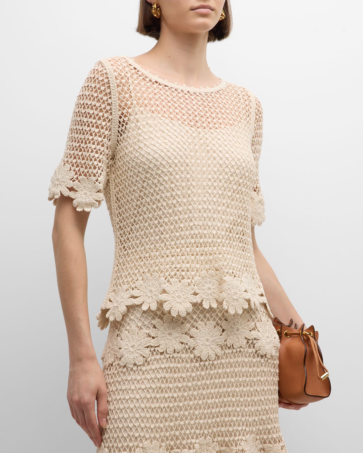 Sabine Floral Crochet Blouse