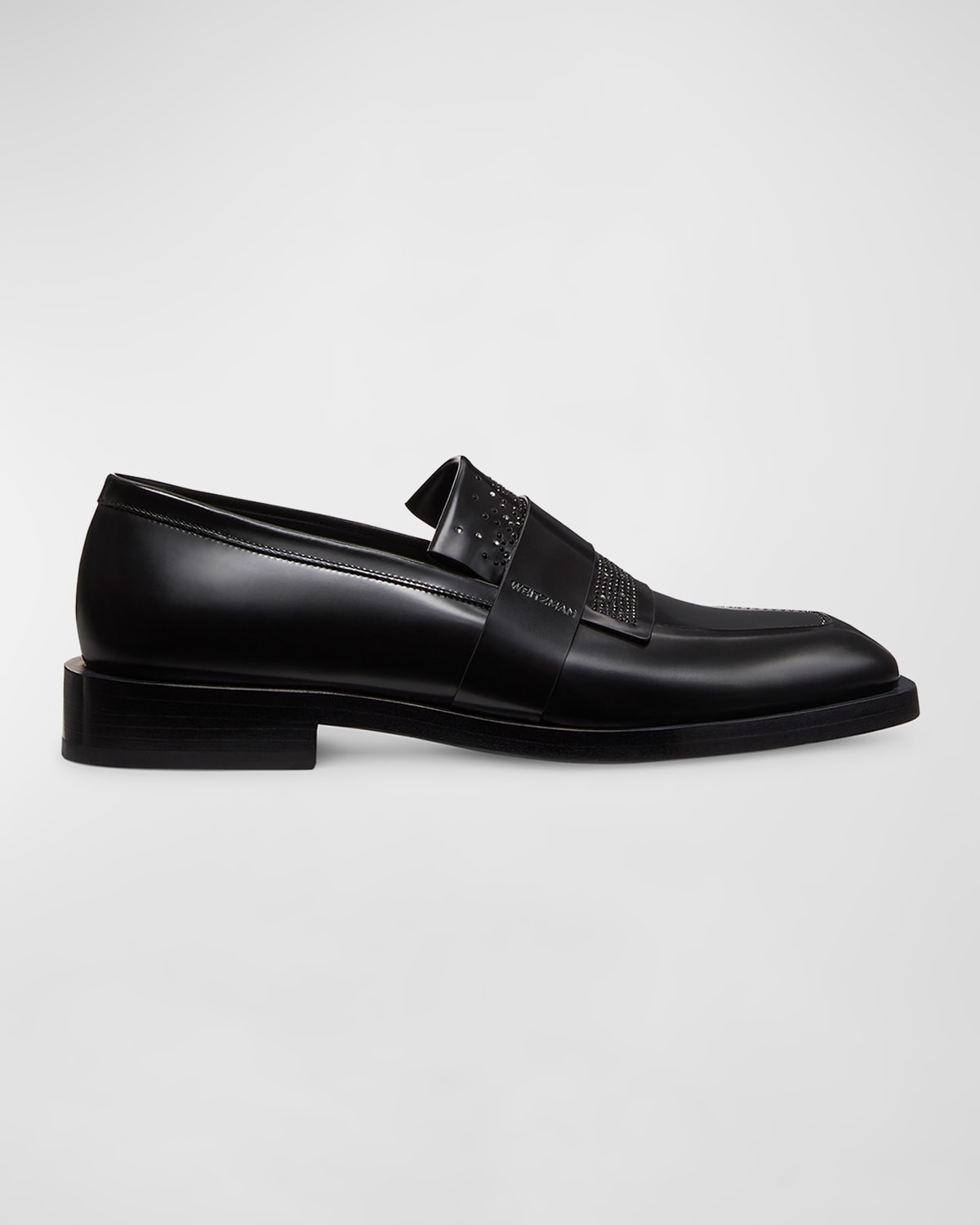 Weitzman Men's Royce Runway Kiltie Loafers In Black/black Multi