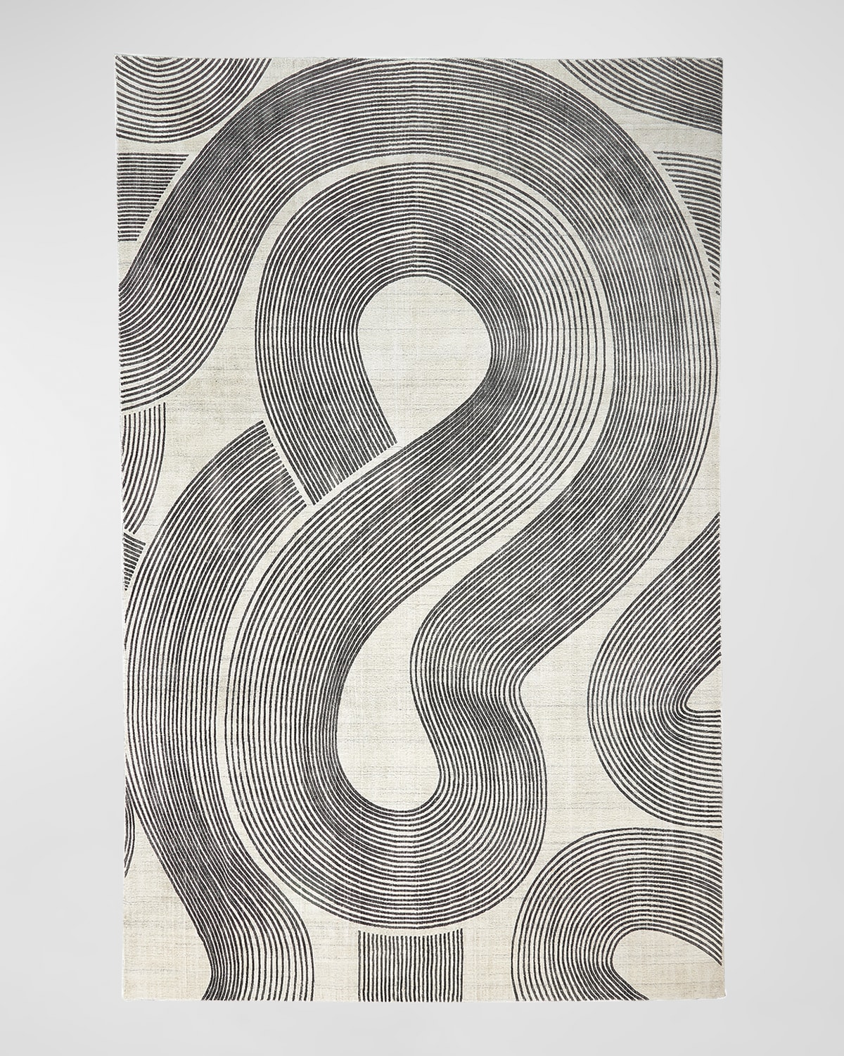 Global Views Wander Machine-woven Rug, 6' X 9' In Charcoal