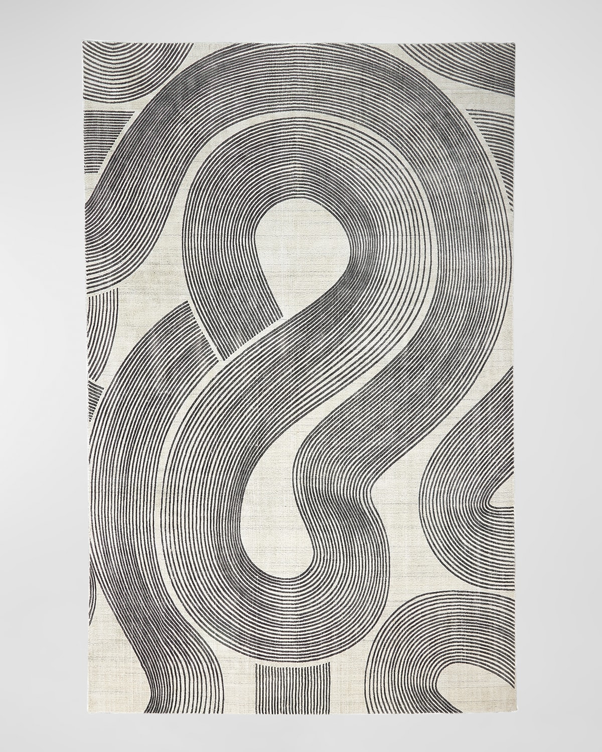 Global Views Wander Machine-woven Rug, 8' X 10' In Charcoal