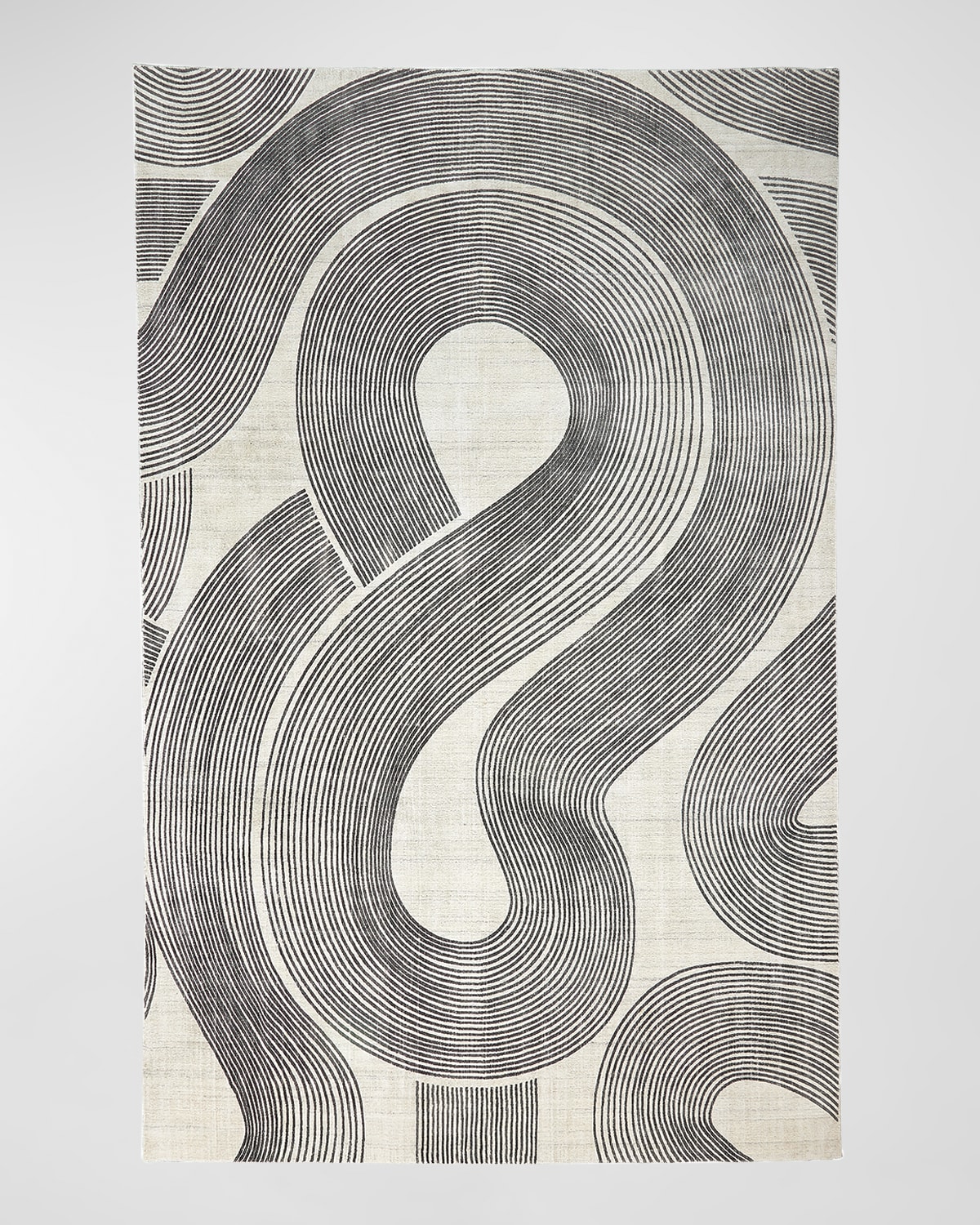 Global Views Wander Machine-woven Rug, 10' X 14' In Charcoal