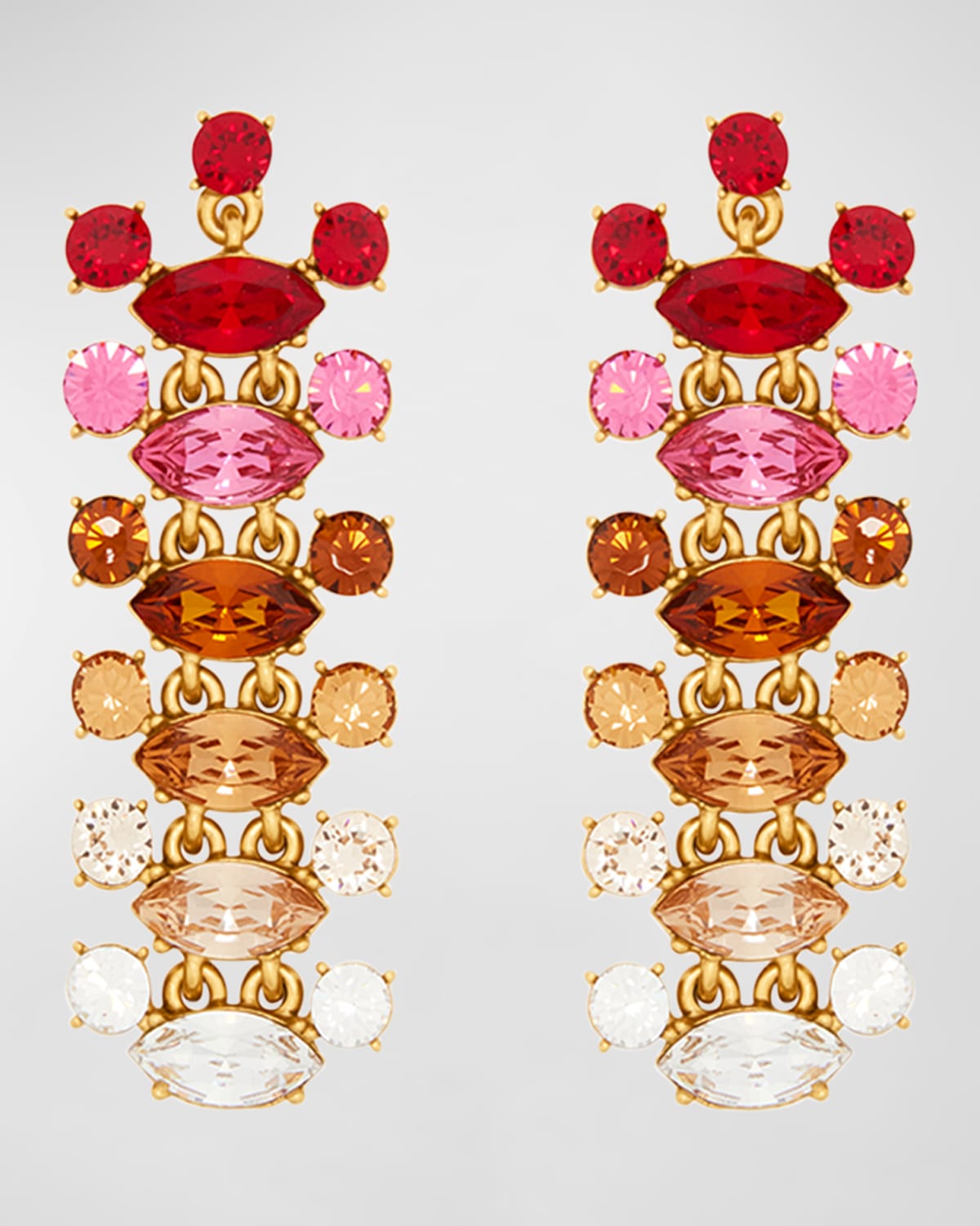 Abstract Crystal Chandelier Earrings