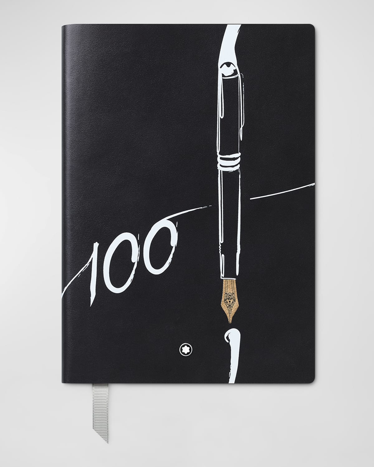 Shop Montblanc #146 Meisterstuck 100 Years Leather Notebook In Black
