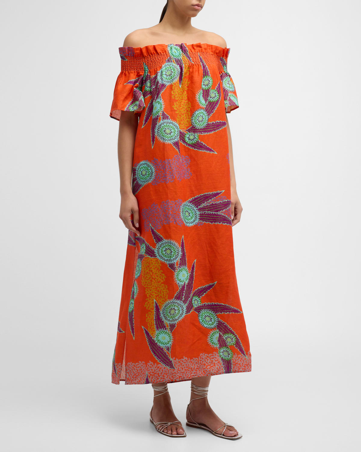 Lola Off-Shoulder Floral Print Maxi Dress